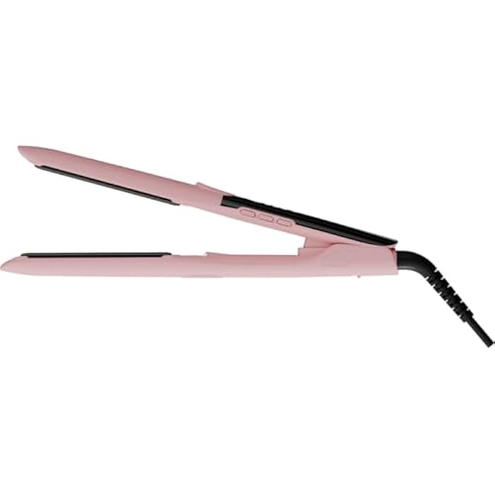 CH&BE Professional 2-in-1 Slim Ceramic Hair Straightener, Pink and Black, LCD Display, Adjustable Temperature up to 500°F, Ionic Technology, Auto Shut-off - Image 5